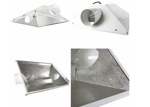 Riflettori raffreddati aria di 3XL 400W, giardinaggio dei cappucci del riflettore della luce progressiva di 600W HPS MH
