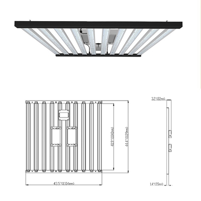 2000umol/S luce progressiva Antivari principale 1000 watt ha condotto le strisce della luce progressiva per l'agricoltura verticale